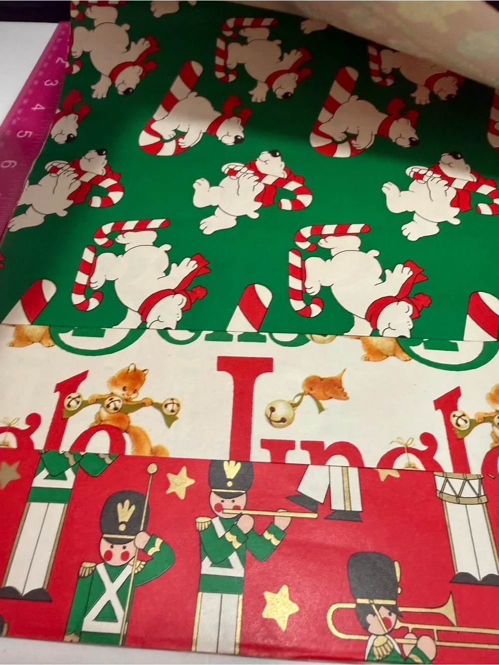 Vintage 80’s-90’s Care Bears Nutcracker Koala/Mice Wrapping Paper 4 Sheets